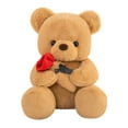 thumbnail image 1 of 2025 New! 9.8'' Teddy Bear with Rose, Soft Plush Bear Doll Stuffed Animals Toys Valentines Day Decor Gifts for Her/Girlfriend Lover Mom Kids, 1 of 1