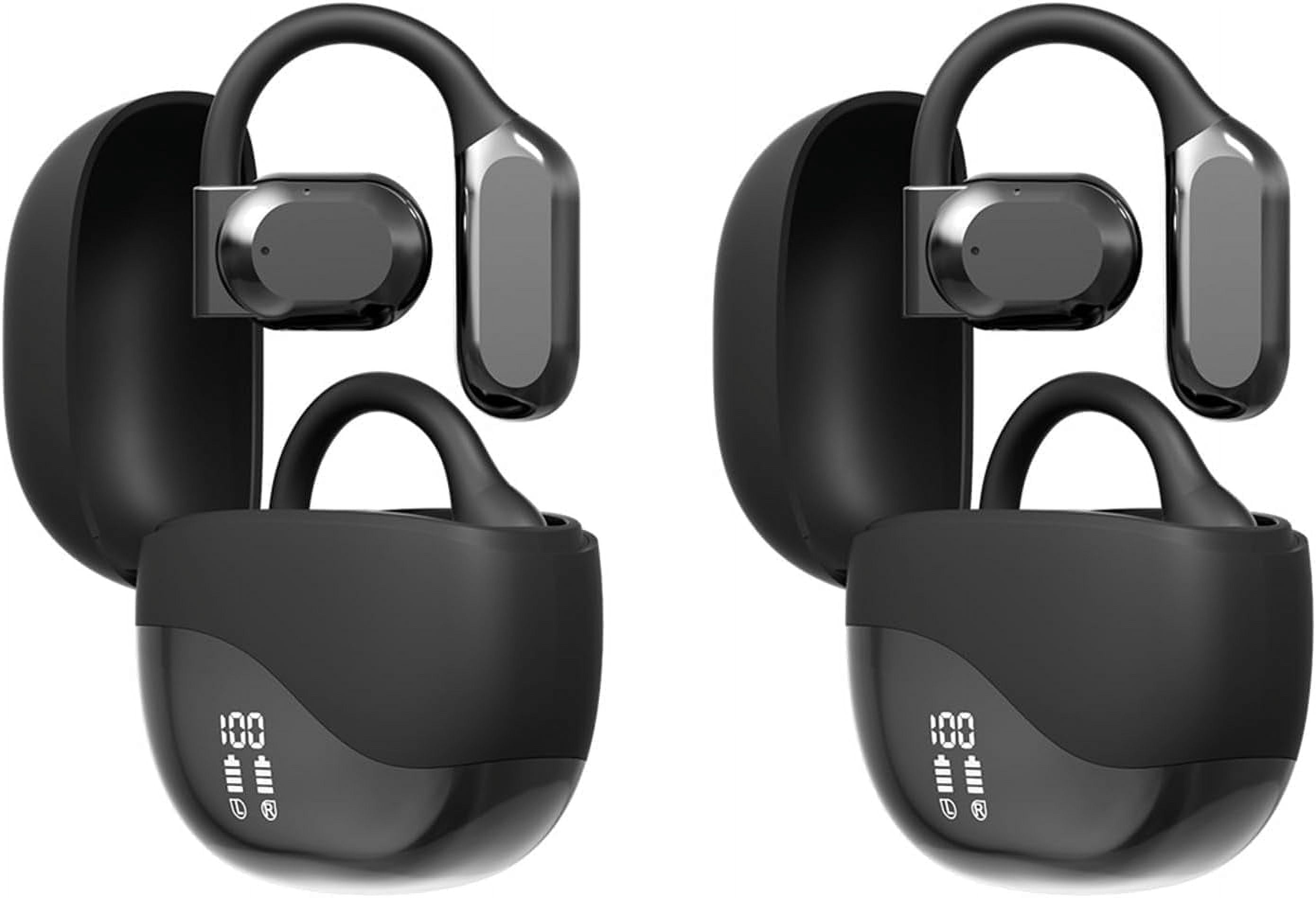 2025 New AI Real Time Language Translator Earbuds Open Ear AI Translation Earbuds Translation Pods Translator Earbuds for Android iOS, 144 Languages Translator Pods for iOS & Android (2pcs Black)