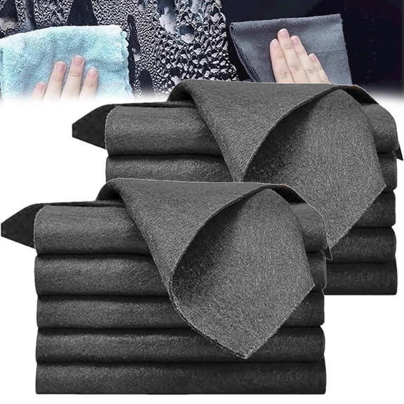 2025 New Absorbent Car Window Rag, Emboadlie Thickened Magic Cleaning Cloth, Super Absorbent Thickened Cleaningcloth, Microfiber Magic Streak Free Cleaning Cloth,For Kitchen, Window, Glass, Cars