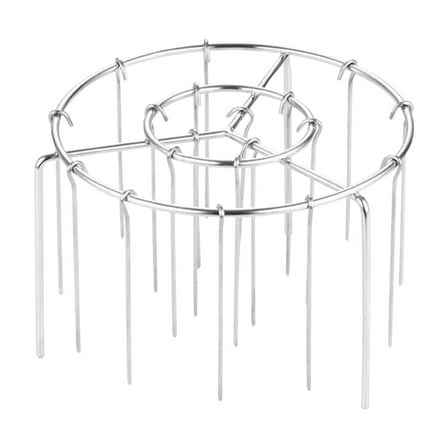 2025 New Air Fryer Grill Skewer Rack, Stainless Steel BBQ Kabob Set, 12 Vertical Meat Skewers with Round Hanging