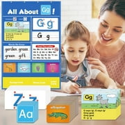 2025 New Alphabet Learning Pocket Chart, Alphabet Wall Chart ABC Flashcard Learning Game, Handwriting Practice Letter Tracing, Suitable for Kids Family