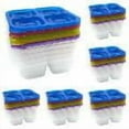thumbnail image 1 of 2025 New Arrival Food Storage Box Type Adult Lunch Box 4 Compartment Preparation Container Reusable Transparent Lid Storage Container Microwave Heated (10PC), 1 of 5