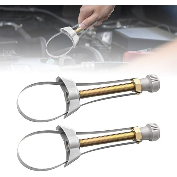2025 New Auto Car Diameter Adjustable Oil Filter Removal Strap Wrench Tool, 60mm to 120mm Diameter Adjustable Oil Filter Wrench Compatible with Car, Truck, Honda Yamaha Suzuki (1PC)