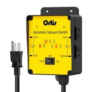 Ortis Dust Control Automatic Vacuum Switch with Plug, 15A, Delay on/off for 3 Power Tools, Adjustable Threshold, Prevents Overload and Tripping