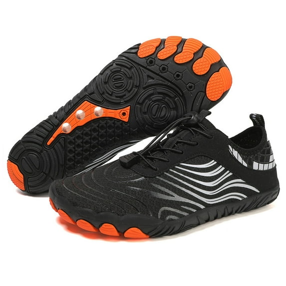 2025 New Barefoot Hiking Shoes for Women & Men, Non-Slip Wide Toe Running Footwear with Copper Grounding Insoles & Rivets, Breathable Comfortable Unisex Outdoor Sneakers