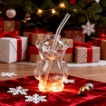 thumbnail image 1 of 2025 New Bear-Shaped Glass Cold Cup, 11oz with Straw, Holiday-Themed Cup, Ideal for Iced Coffees, Cocktails, and Perfect Christmas Gift for Drink Enthusiasts,(1 Bear Cup with Straw), 1 of 9