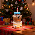 thumbnail image 1 of 2025 New Bear-Shaped Glass Cold Cup with Straw, 18.6oz for Iced Coffees, Cold Brew, Cocktails, and Perfect Christmas Gift for Drinkware Lovers,(1 Bear Cup with Straw), 1 of 9
