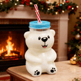 thumbnail image 1 of 2025 New Bear Straw Cup 20oz - Shatter-resistant Glass Body, Detachable Lid & Straw, Eco-friendly, For Daily Use, Perfect For Juice, Coffee Or Refreshing Water., 1 of 9
