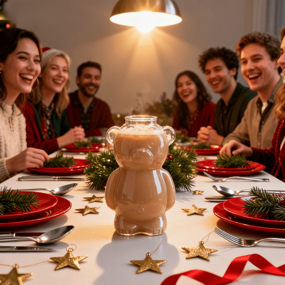 2025 New Bear Straw Cup Glass Mug, 11oz Bear-Shaped Cold Cup, Glass, Ideal for Iced Coffees, Cold Brews, Cocktails, Perfect Christmas Gift, Holiday Vibes,(1 Bear Cup)