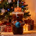 thumbnail image 1 of 2025 New Bear Straw Cup Glass Mug, 20oz Bear-Shaped Cold Cup, Ideal for Iced Coffee, Cold Brews, Holiday Celebrations, Viral Drinkware for Christmas Gifts,(1 Bear Cup with Straw), 1 of 9