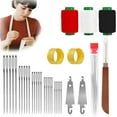 thumbnail image 1 of 2025 New Big Eye Steel Sewing Needles Kit, 37Pcs Sewing Tool Set Fix Anything Anytime Portable Beginner-Friendly, Upgrade Needle Thread Hand DIY Embroidery Crafting Kit Tool (37Pcs), 1 of 10
