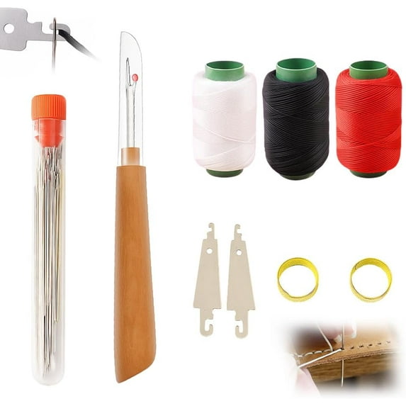 2025 New Big Eye Steel Sewing Needles Kit, 37Pcs Sewing Tool Set Fix Anything Anytime Portable Beginner-Friendly, Upgrade Needle Thread Hand DIY Embroidery Crafting Kit Tool (34Pcs)