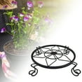 thumbnail image 1 of 2025 New Black Metal Stand, Heavy Duty Holder Outdoor Indoor, Round Wrought Iron Flower Planter Pot Stand, Corner Gardening Pumpkin Stand, 9.05Inches, 1 of 7