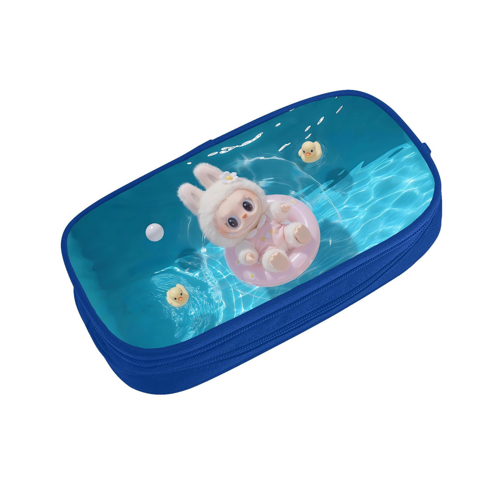 2025 New Blue Cute Cartoon Bubu Double layer Pencil Case Convenient 2025 New Blue Cute Cartoon Bubu Double layer Pencil Case Convenient