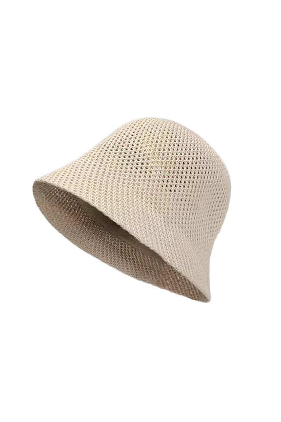 2025 New Bucket Hat for Women Japanese Summer Sun Hat Breathable Crochet Straw Fisherman Hat Floppy Wide Brim Beach Vacation Boho Elegant Casual Outdoor Fashion Sun