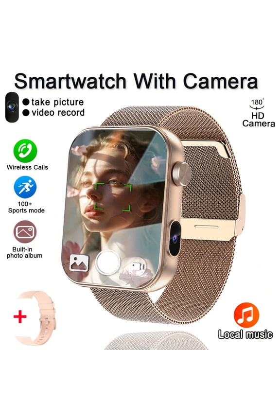 2025 New Built-in Camera Smartwatch, Photo Audio & Video Recording, Wireless Calling Multifunctional Sport & Fashion Smart Watch
