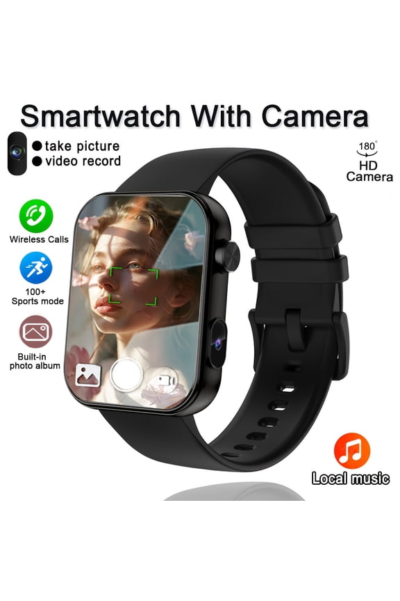 2025 New Built-in Camera Smartwatch, Photo Audio & Video Recording, Wireless Calling Multifunctional Sport & Fashion Smart Watch