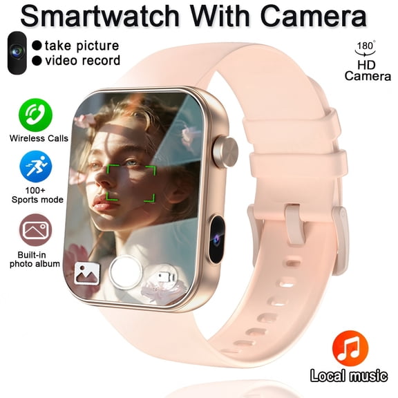 2025 New Built-in Camera Smartwatch, Photo Audio & Video Recording, Wireless Calling Multifunctional Sport & Fashion Smart Watch
