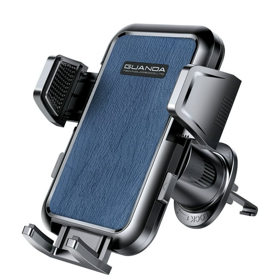 GUANDA Car Phone Holder Mount for Air Vent, [Never Shake Hook Clip] 360° Adjustable Vent Clip, Compatible with Big Phones,Thick Cases, Phone Holders for Your Car–Fits iPhone, Samsung and Android
