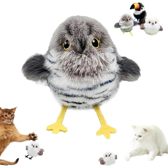 2025 New Celery Pets Rechargeable Flapping Bird Cat Toy, Motion Activated with Three-Mode Wing Flap, Three Styles Available