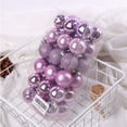 thumbnail image 1 of 2025 New Christmas Baubles 36-Pack - 40mm Glitter Ornaments Hanging Tree Decor, Purple Plastic Shiny Balls for Xmas Home Party Decorations​​, 1 of 4