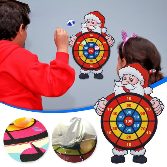 2025 New! Christmas Games for Kids,30" Large Claus Dart Board for Christmas Party Decorations,Game for Kids Family Activities Holiday Toys Party Favors,Toddler Stocking Stuffers