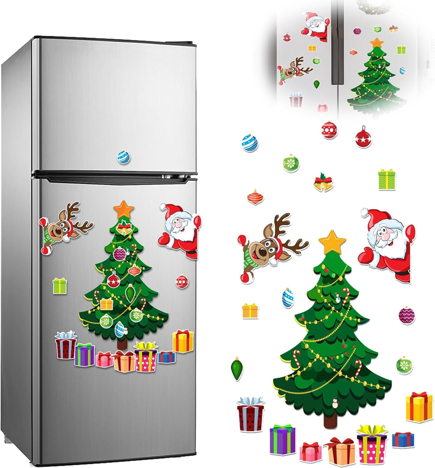 2025 New Christmas Themed Magnetic Sticker,Magnetic Christmas Tree for ...
