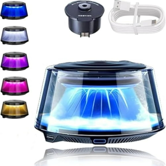 2025 New Cloud Mist Car Diffuser Smart Car Air Freshener Adjustable Intensity Cloud Diffuser Car 5 Ambient Light Auto On Off(Replacement Fragrance Pellet [Cherry Blossom])