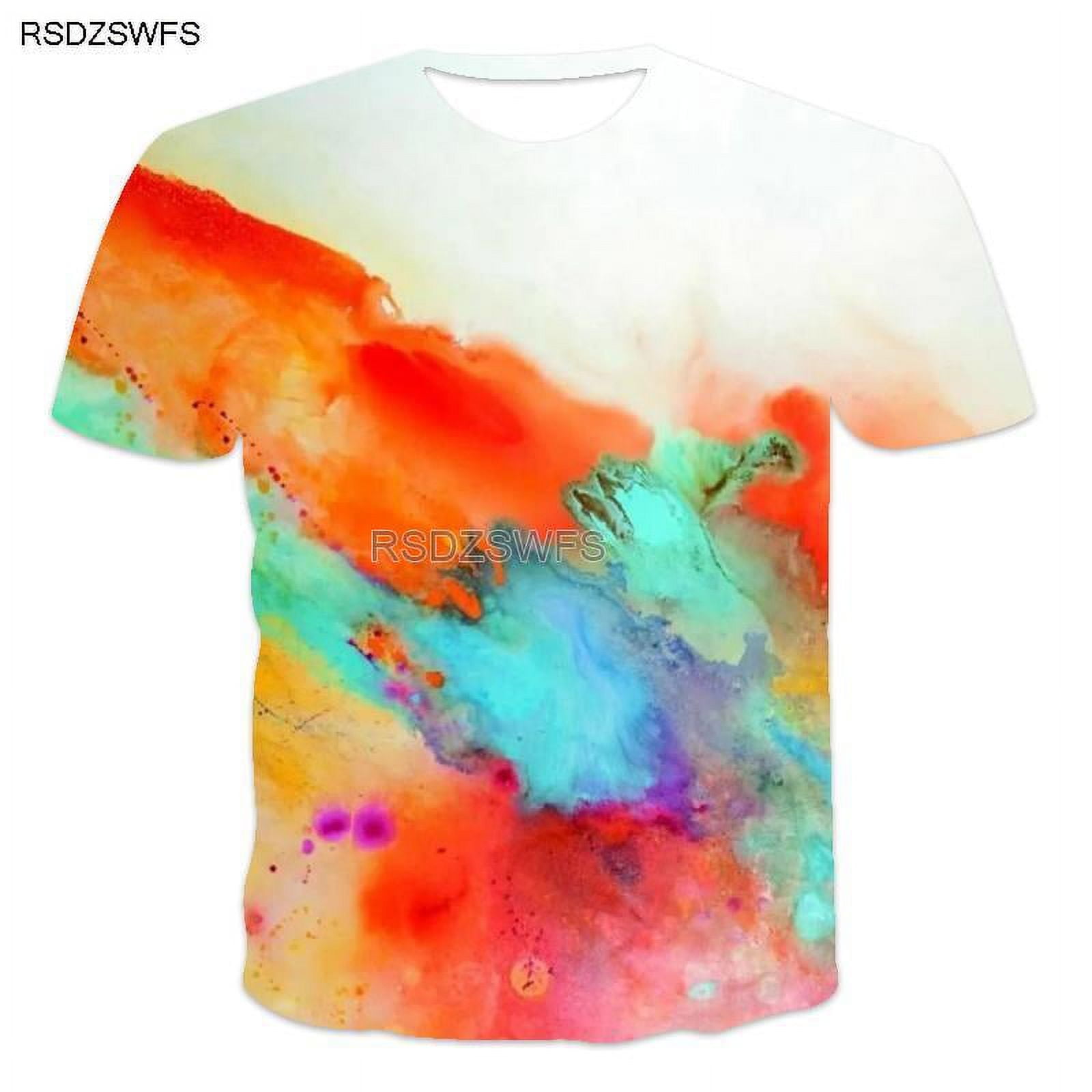 2025 New Color Painting Men's Summer Spring Oversized Tshirt Street