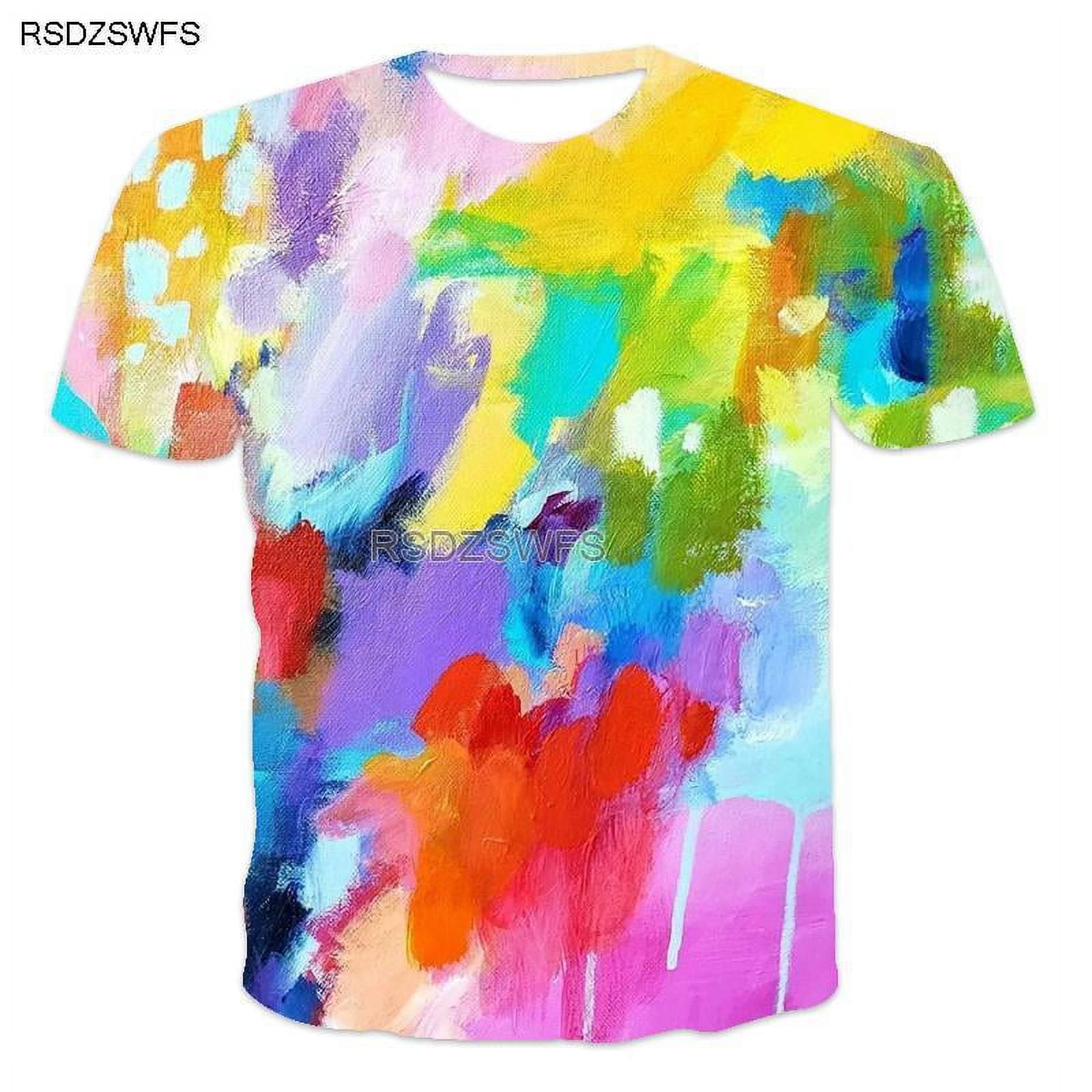 2025 New Color Painting Men's Summer Spring Oversized Tshirt Street