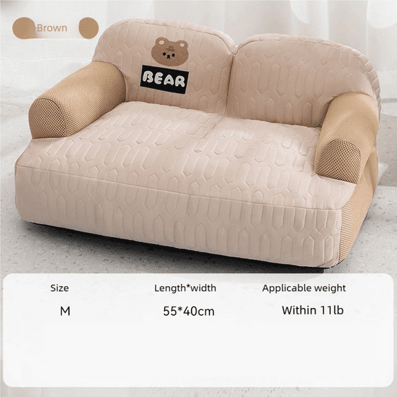 2025 New Cooling Pet Sofa Bed with Natural Latex | Washable, Breathable for Dogs & Cats | Spring & Summer
