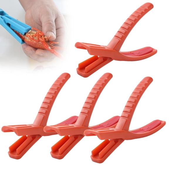 2025 New Crawfish Peeler Tool, Crawfish Shucker Convenient Seafood Sheller Tool for Home and Restaurant, Crawfish Tail Sheller Tool for Protecting Nails and Keeping Fingers Clean (4, Red)