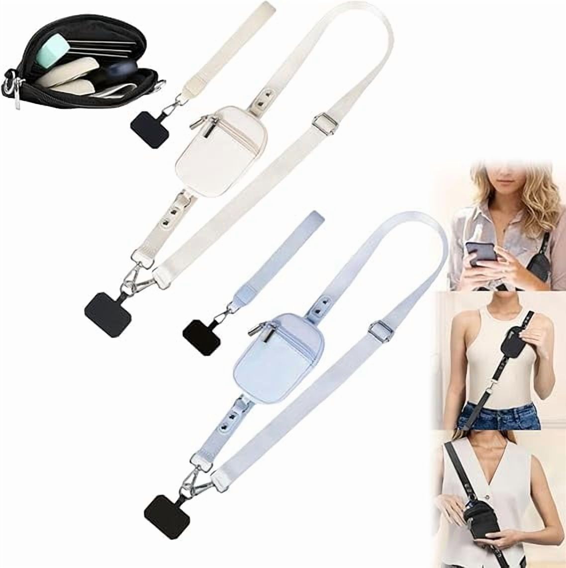 2025 New Crossbody Lanyard Teacher, Adjustable Crossbody Phone Wallet Lanyard with Safety Breakaway Clasp