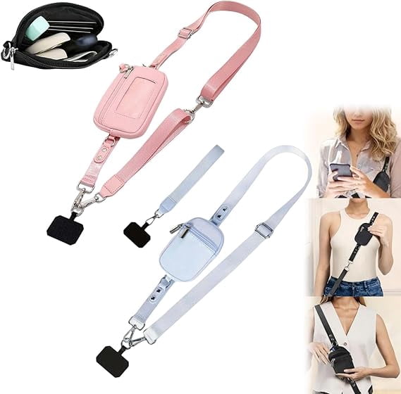 2025 New Crossbody Lanyard Teacher, Adjustable Crossbody Phone Wallet Lanyard with Safety Breakaway Clasp