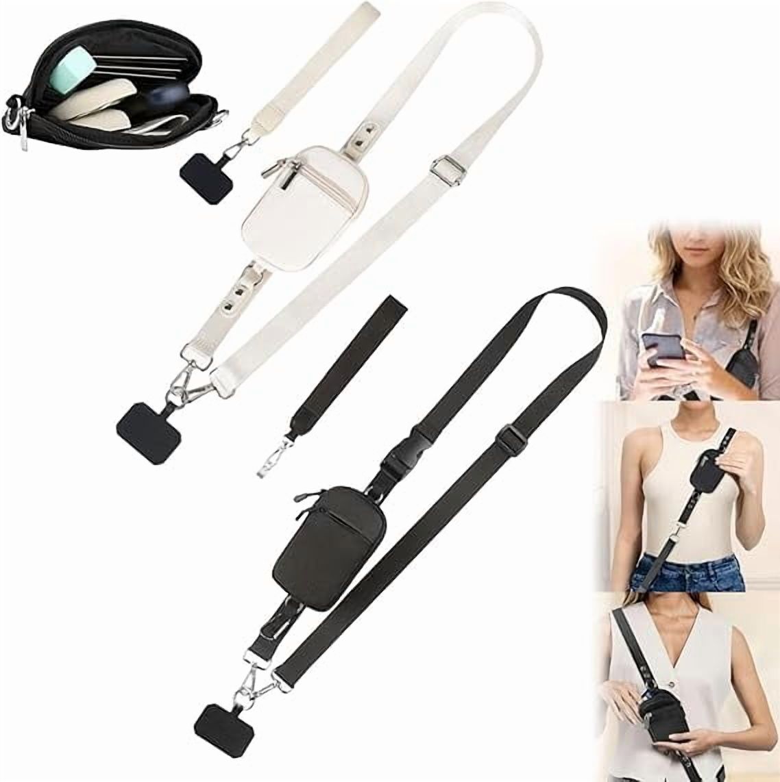 2025 New Crossbody Lanyard Teacher, Adjustable Crossbody Phone Wallet Lanyard with Safety Breakaway Clasp