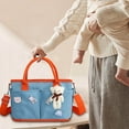 thumbnail image 1 of 2025 New Diaper Bag Tote Large Capacity Changing Bag with Insulated Pockets Stroller Straps, Bear Pendant, 1 of 4