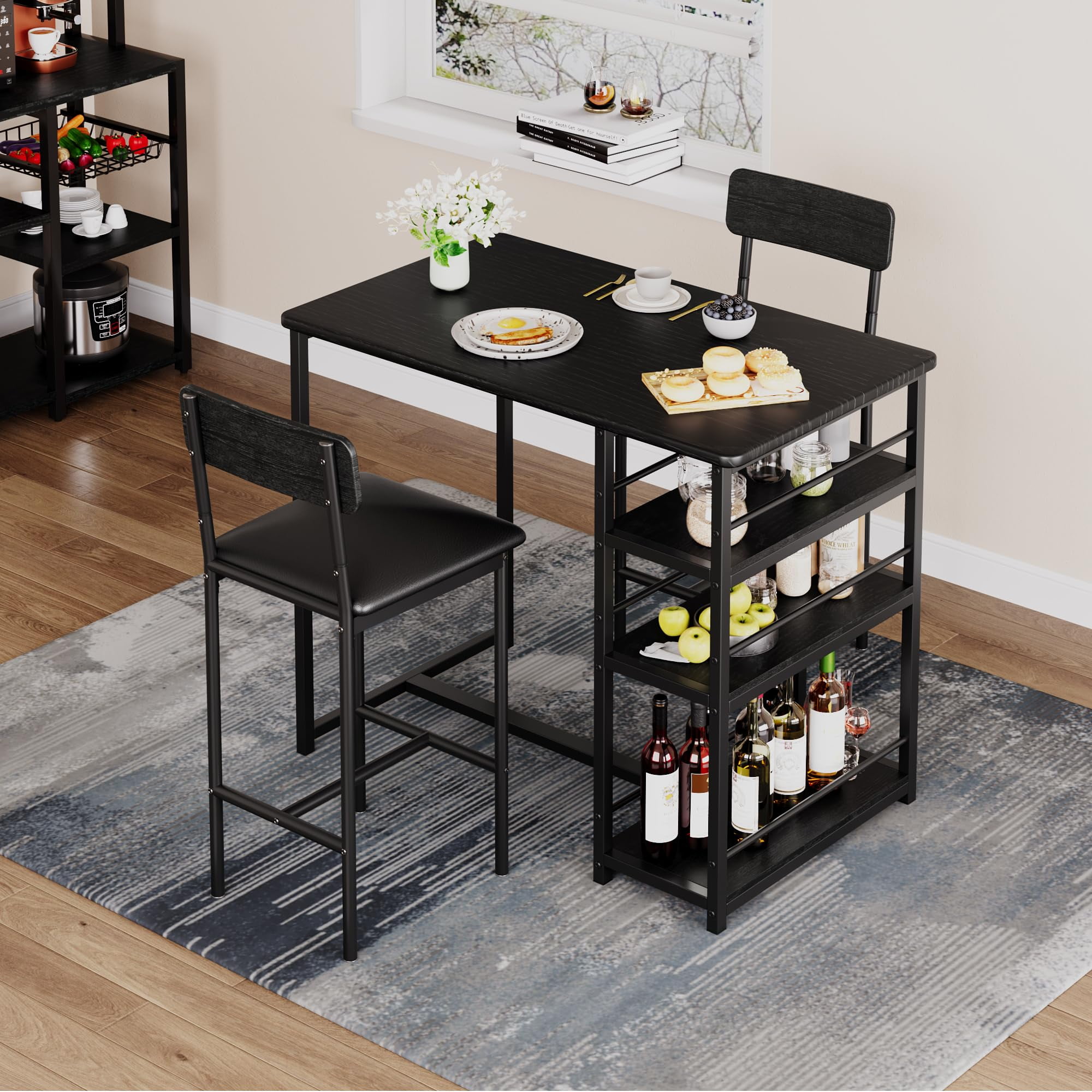 2025 New Dining Table Set for 2, Counter Height Kitchen Table and ...