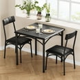 thumbnail image 1 of 2025 New Dining Table Set, with 2 Chairs Kitchen Dining Room Table Set for Dining Room, Dinette Compact Space-Saving,Metal Steel Frame, 1 of 8