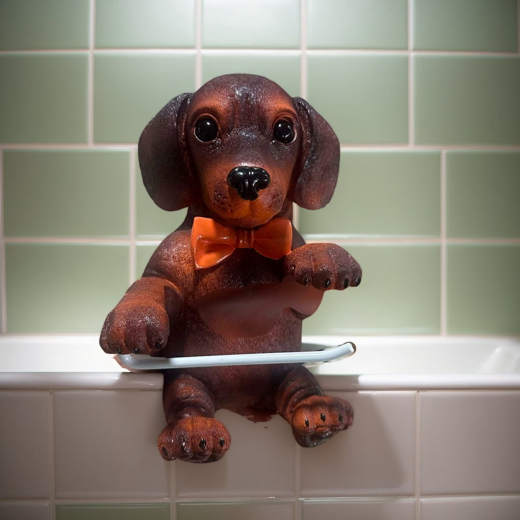 2025 New Dogs Toilet Roll Holder Series,Super Realistic Puppies Eyes On You Tissue Rack,3D Resin Cute Dog Towel Rack,Wall Mouted Toilets Paper Storage Dispenser for Home Bathroom Kitchen,Dachshund