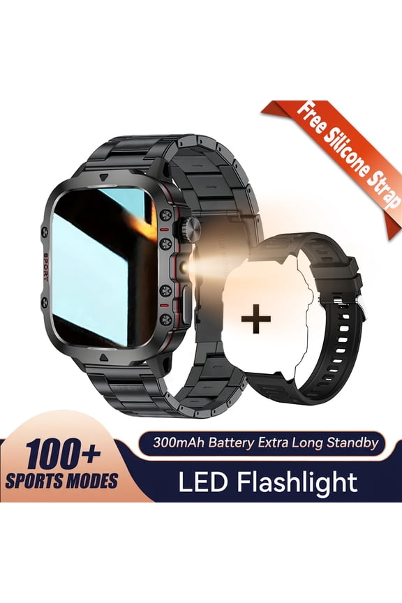 2025 New Dual Strap Smart Watch with Sports Headphones - Wireless Call/Music Playback, HIFI Sound, USB Magnetic Charging, UV Protection & Push Button Control, FREE SHIPPING, Perfect Christmas