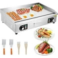 thumbnail image 1 of 2025 New Electric Countertop Griddle, 3000W Commercial Flat Top Grill with Adjustable Temp Control, Stainless Steel Non-Stick Teppanyaki Griddle for Restaurant Kitchen, 110V (No Plug), 1 of 7