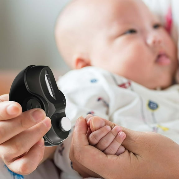 2025 New Electric Nail Clippers, Automatic Polishing 3 in 1 Electric Nail Clippers for Seniors, Electric Nail Trimmer for Fingers and Toes Adults with 2 Adjustable Speeds Black