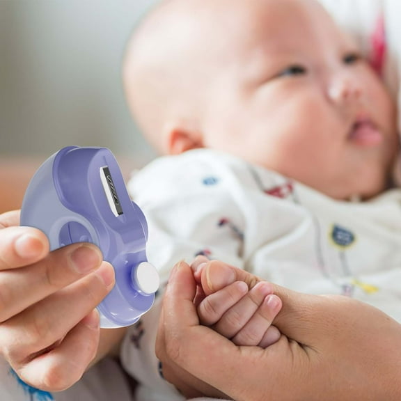 2025 New Electric Nail Clippers, Automatic Polishing 3 in 1 Electric Nail Clippers for Seniors, Electric Nail Trimmer for Fingers and Toes Adults with 2 Adjustable Speeds Purple