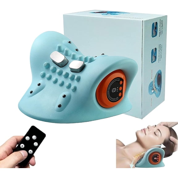 2025 New Electric Neck Massager with 6-Level Massage Intensity Heating and a 26 Neck Traction Device for Relieving deep Tissue Pain - Portable