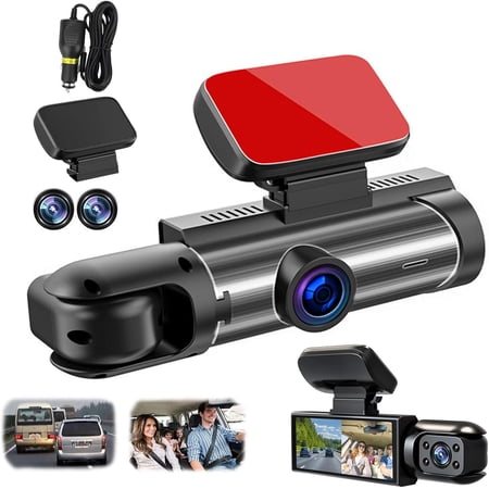 2025 New Enesy Front and Rear Dash Camera, 1080p HD Night Vision Enesy Car Dash Cam – Front and Rear Recording,Wireless WiFi Connection, Dual Video Recording Supported (Inside+Behind The car)