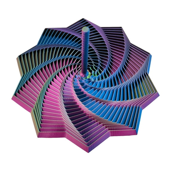 2025 New Expanded Sensory Fidget Star Colorful Spiral Design with Handle