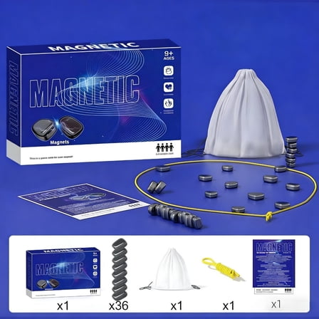 2025 New Family Chess Game Set, Multiplayer Strategy Board Game Popular Activity Pocket Games with 36 Stones & Rope, Friend Gift