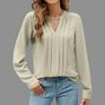 thumbnail image 1 of 2025 New Fashion Plus Size Women's Long Sleeve Solid Color Crewneck Casual Top Pullover T-shirt, 1 of 7