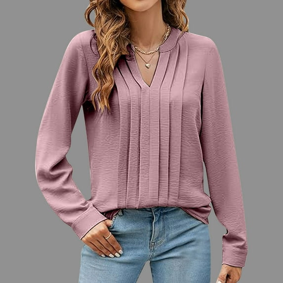 2025 New Fashion Plus Size Women's Long Sleeve Solid Color Crewneck Casual Top Pullover T-shirt