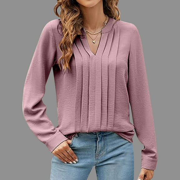 2025 New Fashion Plus Size Women's Long Sleeve Solid Color Crewneck Casual Top Pullover T-shirt
